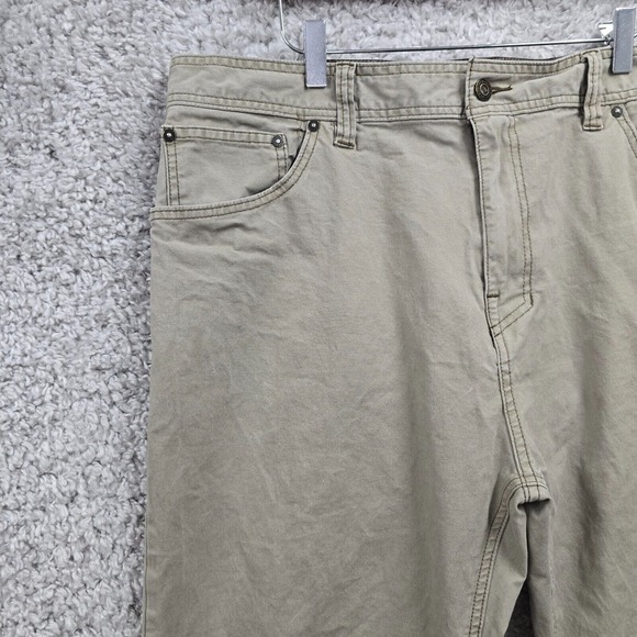 Prana Pants Mens 40x32‎ (Fits 38x31.5) Beige Slim Stretch Hiking Outdoor - Picture 3 of 14